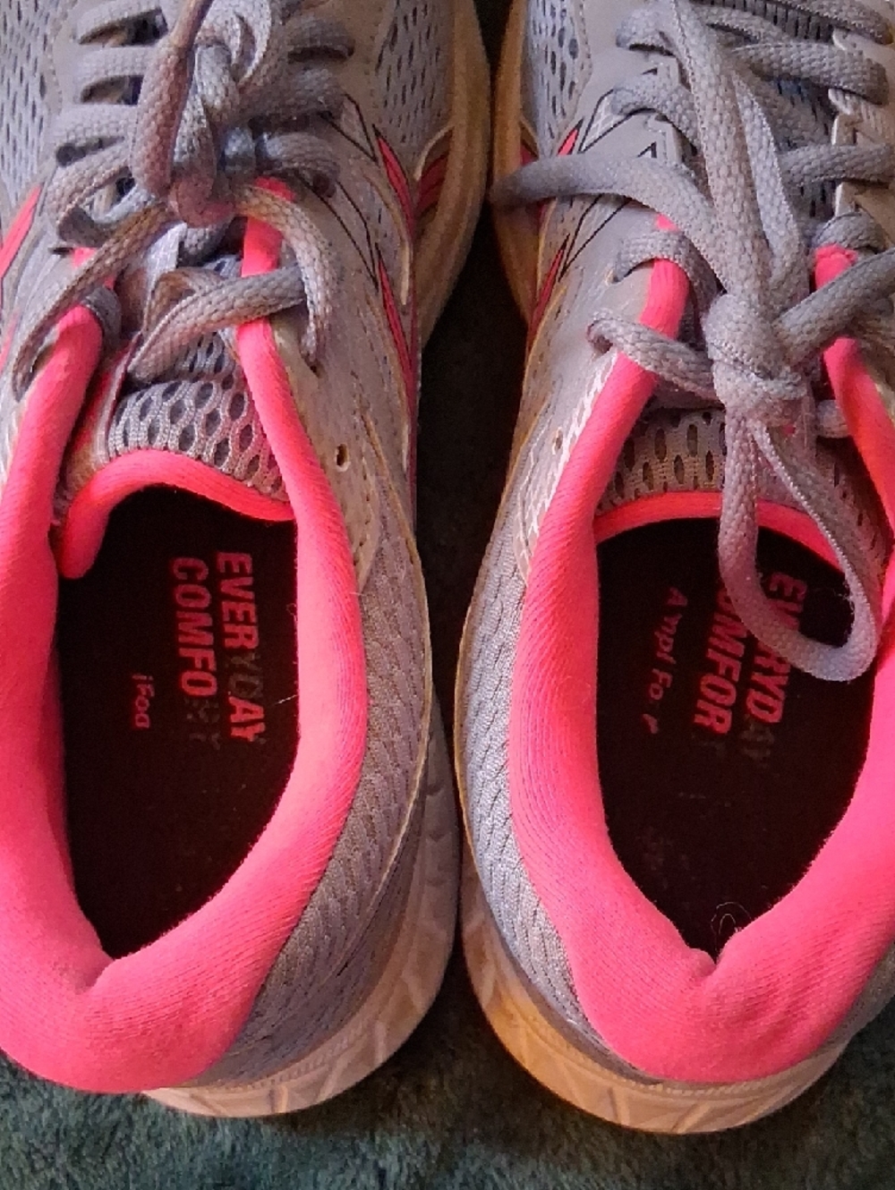 ASICS Gray and Pink Women's Athletic Running Shoes - Picture 2 of 7